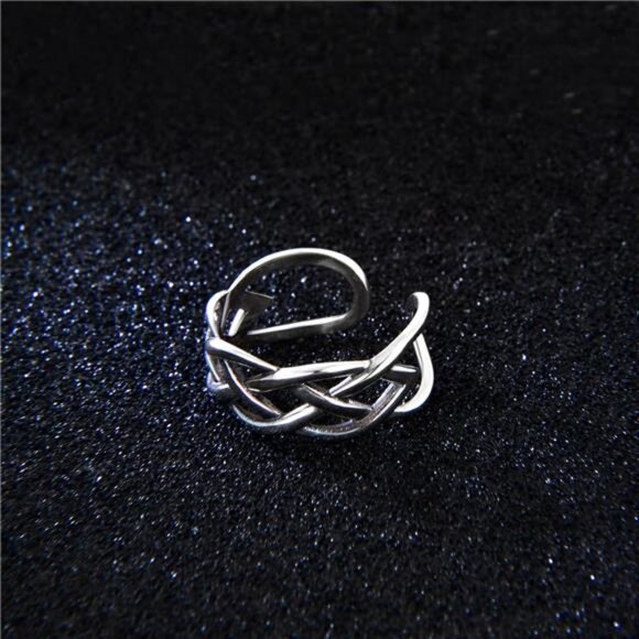 Celtic Knot Ring 925 Sterling Silver Open Middle Finger Knuckle Thumb Rings - Picture 6 of 7